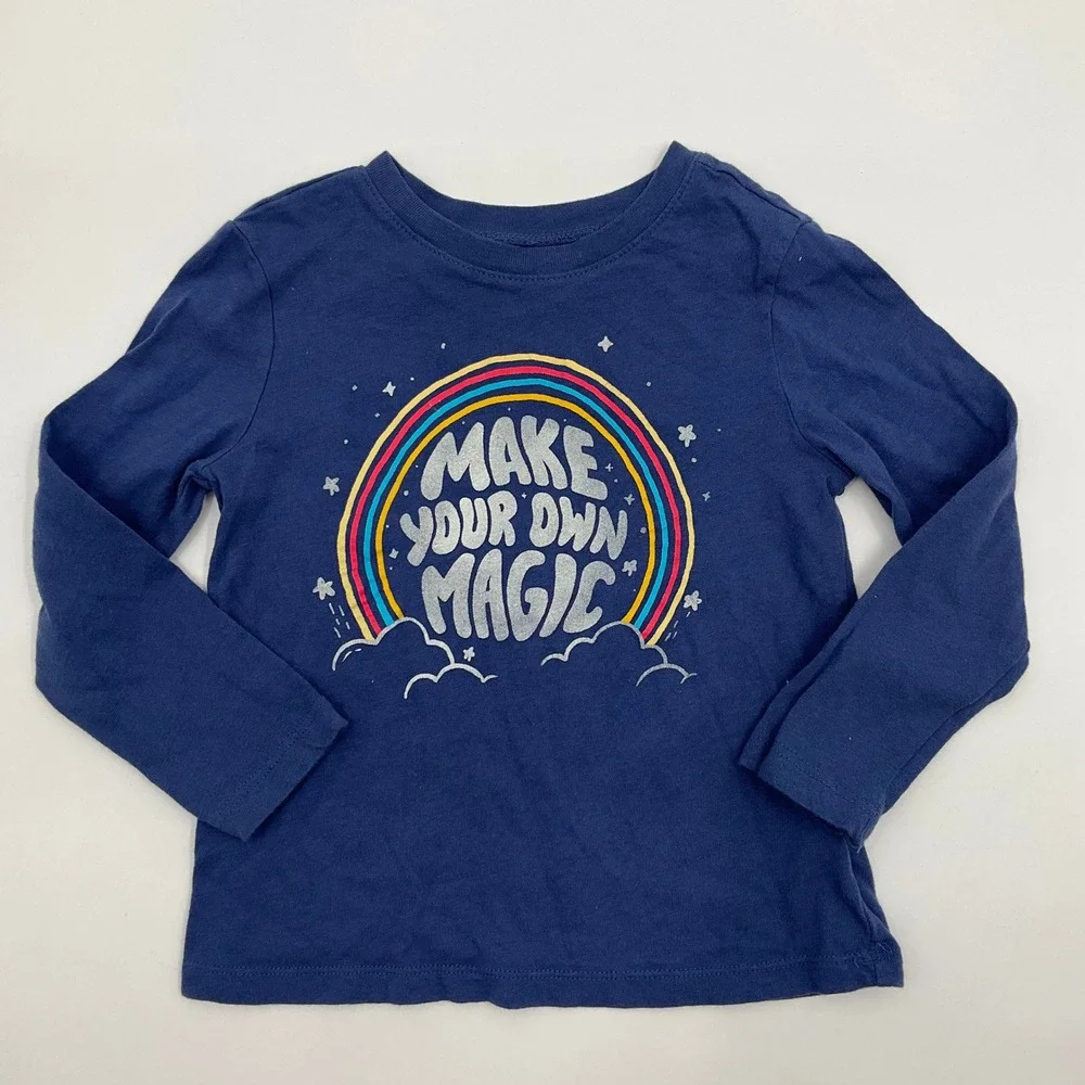 Old Navy Angel Face Graphic Tee Lot 4T Magical Rainbow Kidcore Fairycore